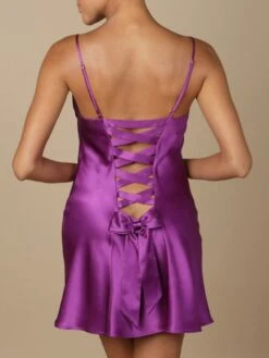 100% Seidennachthemd GLYCINE Von Marjolaine -MAISON LEJABY Verkaufsgeschäft seide nachthemd glycine 3gly0101 beere marjolaine 2 1 2