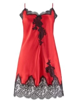 100% Seide Negligé TOI MON AMOUR Von Aubade -MAISON LEJABY Verkaufsgeschäft seide nachthemd ms40 1 rouge passion soie d amour aubade 2