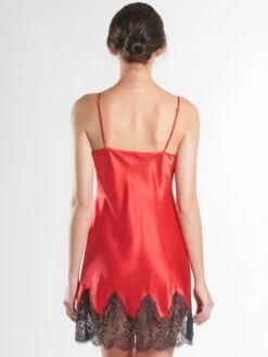 100% Seide Negligé TOI MON AMOUR Von Aubade -MAISON LEJABY Verkaufsgeschäft seide nachthemd ms40 3 rouge passion soie d amour aubade 2