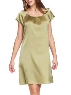 Seide Kurzarm Nachtkleid SEDUZIONE DI SETA Uni Von Gattina -MAISON LEJABY Verkaufsgeschäft seide nachtkleid salbei 381423 gattina 6