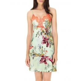 100% Seide Negligee TROPICAL GARDEN Aqua-bunt Von Luna Di Seta 3 100% Seide Negligee TROPICAL GARDEN Aqua-bunt Von Luna Di Seta