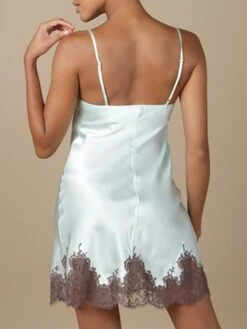 100% Seide Neglige GEMMA No. 3 Von Marjolaine 27 100% Seide Neglige GEMMA No. 3 Von Marjolaine -MAISON LEJABY Verkaufsgeschäft seide neglige gemma no3 mineralblau macchiato 3gem0113 marjolaine