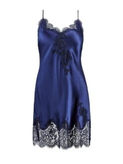 100% Seide Negligé TOI MON AMOUR Von Aubade -MAISON LEJABY Verkaufsgeschäft seide neglige qs40 dunkelblau 1 toi mon amour aubade 1