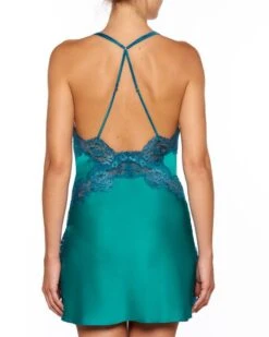 Seide Negligé ADRIANA Von Millesia -MAISON LEJABY Verkaufsgeschäft seide neglige tuerkis blau m1390 adriana millesia 2 1