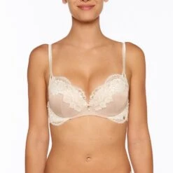 Seide Push-Up BH ADRIANA Von Millesia -MAISON LEJABY Verkaufsgeschäft seide push up bh adriana m1332 goldsand millesia lingerie 2 1