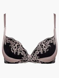 Seide Push-Up BH FEMME GLAMOUR Altrosa-schwarz Von Aubade -MAISON LEJABY Verkaufsgeschäft seide push up bh md18 altrosa 1 femme glamour aubade 1