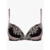 Seide Push-Up BH FEMME GLAMOUR Altrosa-schwarz Von Aubade -MAISON LEJABY Verkaufsgeschäft seide push up bh md18 altrosa 1 femme glamour aubade