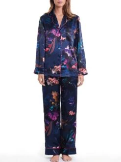 100% Seide Schlafanzug WINTER GARDEN Von Luna Di Seta -MAISON LEJABY Verkaufsgeschäft seide pyjama winter garden vlst60546 blumen luna di seta 1