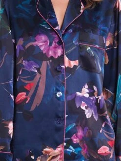 100% Seide Schlafanzug WINTER GARDEN Von Luna Di Seta -MAISON LEJABY Verkaufsgeschäft seide pyjama winter garden vlst60546 blumen luna di seta 3