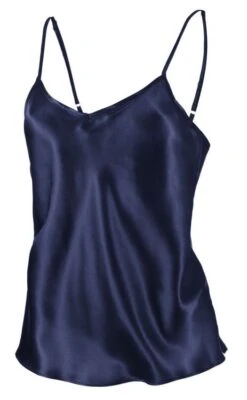 Seidentop SETA No. 6 Von Chiara Fiorini -MAISON LEJABY Verkaufsgeschäft seide spaghetti top gc184 marine chiara fiorini