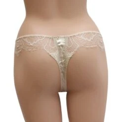 Seide String ROSALIE Von Cotton Club -MAISON LEJABY Verkaufsgeschäft seide string rosalie goldcreme cotton club b