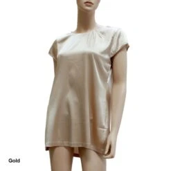 Stretchseide T-Shirt PROFUMO D'ORO Von Gattina 17 Stretchseide T-Shirt PROFUMO D'ORO Von Gattina -MAISON LEJABY Verkaufsgeschäft seide t shirt 384686 gold gattina 1