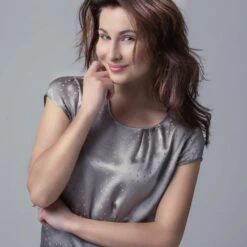 Stretchseide T-Shirt PROFUMO D'ORO Von Gattina 18 Stretchseide T-Shirt PROFUMO D'ORO Von Gattina -MAISON LEJABY Verkaufsgeschäft seide t shirt 384686 grau gattina 2