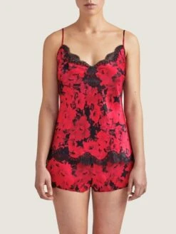 100% Seide Top TOI MON AMOUR Rot-schwarz Von Aubade -MAISON LEJABY Verkaufsgeschäft seide top qs38 1 opera rot schwarz 4 toi moi amour aubade 1