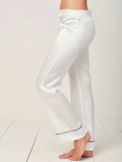 100% Seide Schlafanzug Elisabetha MOONLIGHT WHITE Von Radice -MAISON LEJABY Verkaufsgeschäft seidenpyjama elisabetha moonlight white radice 8