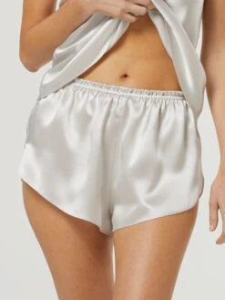 100% Seide Shorts CAROL Uni Von Vivis -MAISON LEJABY Verkaufsgeschäft seidenshorts carol v00002 silber vivis 1
