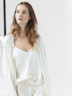 Seidentop 100% Seide CLASSICO Von Luna Di Seta - Viele Farben -MAISON LEJABY Verkaufsgeschäft seidentop basic seduction vlst08005 630003 avorio luna di seta 4 1