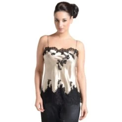 Seiden-Longtop JARDIN Von Marjolaine 15 Seiden-Longtop JARDIN Von Marjolaine -MAISON LEJABY Verkaufsgeschäft seidentop jardin beige schwarz marjolaine