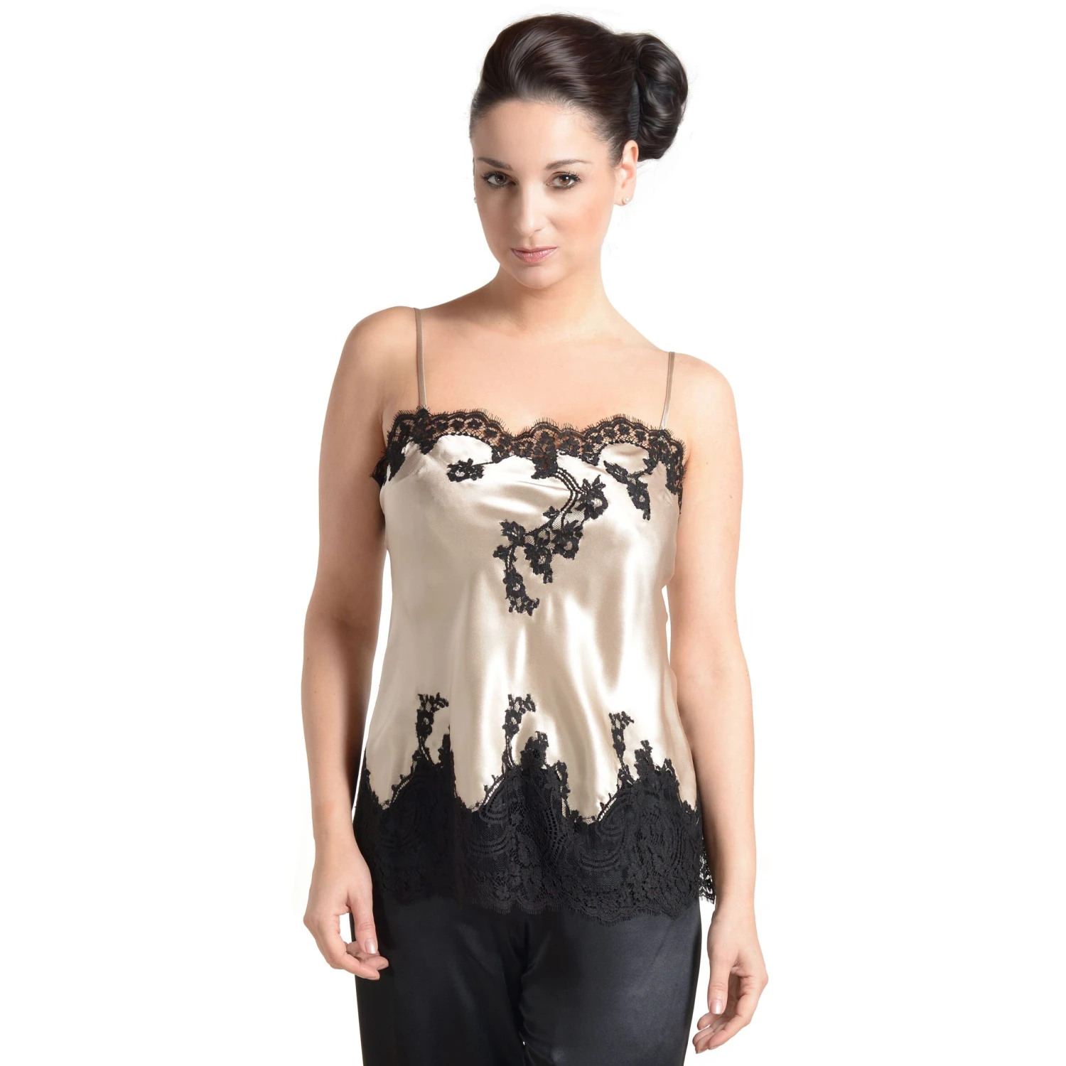 Seiden-Longtop JARDIN Mit Spitze Von Marjolaine 4 Seiden-Longtop JARDIN Mit Spitze Von Marjolaine - Image 2