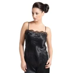 Seiden-Longtop JARDIN 100% Seide Von Marjolaine -MAISON LEJABY Verkaufsgeschäft seidentop jardin schwarz marjolaine 1 1