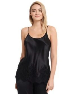 Seidentop MAILIN Mit Spitze Von Gattina -MAISON LEJABY Verkaufsgeschäft seidentop mailin schwarz 393380 gattina 1