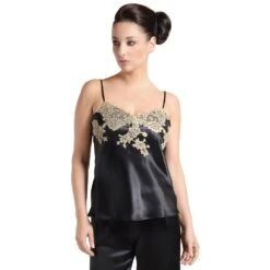 100% Seide Seidentop RARE Exquisit Von Marjolaine -MAISON LEJABY Verkaufsgeschäft seidentop rare schwarz beige marjolaine 2 1