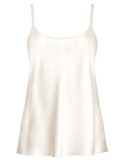 100% Seide Trägertop CLASSICO No. 2 Von Luna Di Seta -MAISON LEJABY Verkaufsgeschäft seidentop rundhals vlst08010 elfenbein weiss luna di seta 5