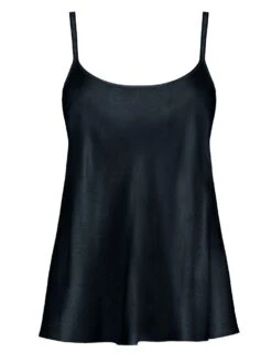 100% Seide Trägertop CLASSICO No. 2 Von Luna Di Seta -MAISON LEJABY Verkaufsgeschäft seidentop rundhals vlst08010 schwarz luna di seta 2