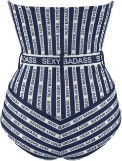 Badeanzug SEXY BADASS Blau-weiss Von Marlies Dekkers -MAISON LEJABY Verkaufsgeschäft sexy badass badeanzug blau weiss 35024 b 2 marlies dekkers