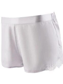 100% Seide Shorts SOIE D´AMOUR Mit Spitze Aubade -MAISON LEJABY Verkaufsgeschäft shorts seide silber ms61 soie d amour aubade 1