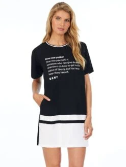 Sleepshirt LEAVING OUR MARK Von DKNY Sleepwear 8 Sleepshirt LEAVING OUR MARK Von DKNY Sleepwear -MAISON LEJABY Verkaufsgeschäft sleepshirt schwarz weiss yi2322410 001 dkny 1 1