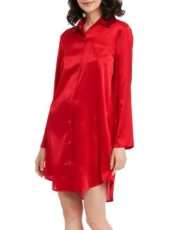 Seide Sleepshirt SEDUZIONE DI SETA Uni Von Gattina -MAISON LEJABY Verkaufsgeschäft sleepshirt seide 381453 rot gattina 1