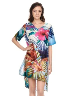 Seide-Baumwolle Sleepshirt LIV Weiß Bunt Von Gattina -MAISON LEJABY Verkaufsgeschäft sleepshirt seide bunt liv 391523 gattina 1 1