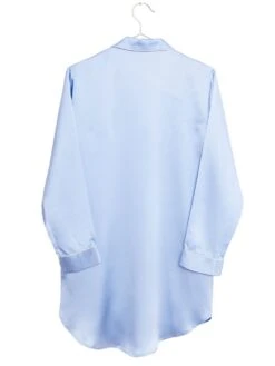 100% Seide Sleepshirt CAMILLA UNI Von Radice -MAISON LEJABY Verkaufsgeschäft sleepshirt seide camilla candy blue hellblau radice 2 5