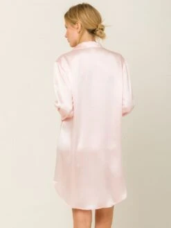 100% Seide Sleepshirt CAMILLA UNI Von Radice -MAISON LEJABY Verkaufsgeschäft sleepshirt seide camilla candy rose rosa radice 3 5