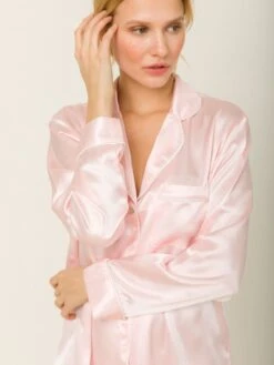 100% Seide Sleepshirt CAMILLA UNI Von Radice -MAISON LEJABY Verkaufsgeschäft sleepshirt seide camilla candy rose rosa radice 5