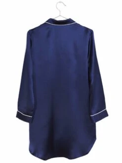 100% Seide Sleepshirt CAMILLA UNI Von Radice -MAISON LEJABY Verkaufsgeschäft sleepshirt seide camilla fullmoon sky dunkelblau radice 5