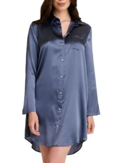 Seide Sleepshirt SEDUZIONE DI SETA Uni Von Gattina -MAISON LEJABY Verkaufsgeschäft sleepshirt stonegrey 381453 seducione di seta gattina 2 8