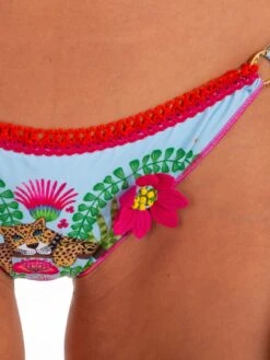 Triangel-Bikini JUNGLE ATTITUDE Blau Von Pin-Up Stars -MAISON LEJABY Verkaufsgeschäft slip bikini pb010f blau jungle pin up stars 4