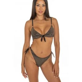 Bügel-Bikini MIRROR RHOMBUS Schwarz Gold Von Pin-Up Stars 3 Bügel-Bikini MIRROR RHOMBUS Schwarz Gold Von Pin-Up Stars