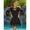 Sommer Kaftankleid BLACK LACE Von Cotton Club Mare -MAISON LEJABY Verkaufsgeschäft sommerkleid black lace cotton club mare 2