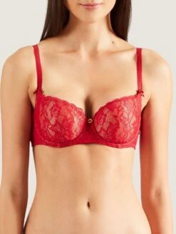 Halbschale BH ROSESSENCE HK Spitze Von Aubade -MAISON LEJABY Verkaufsgeschäft spitze dessous hk04 2 gala rot rosessence aubade 28