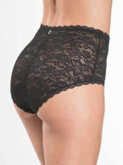 Hoher Slip ROSESSENCE HK Spitze Von Aubade -MAISON LEJABY Verkaufsgeschäft spitze dessous hk24 3 noir schwarz rosessence aubade