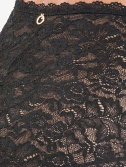 Hoher Slip ROSESSENCE HK Spitze Von Aubade -MAISON LEJABY Verkaufsgeschäft spitze dessous hk24 5 noir schwarz rosessence aubade