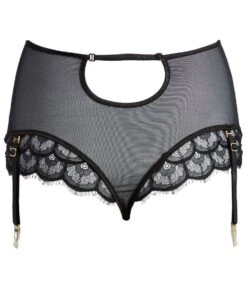 Spitze Taillenslip Mit Strapsen DIANA Schwarz Von Diamor -MAISON LEJABY Verkaufsgeschäft spitzen taillenslip diana schwarz 4651 d218 diamor 2