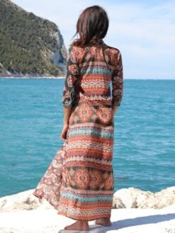 Seidenbatist Strandkleid BERENICE VERDE Schwarz-bunt Von Laetitia Beachwear -MAISON LEJABY Verkaufsgeschäft strandkaftan seidenbatist verde b145 laetitia beachwear 2