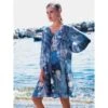 Viscose Tunika AVIO Blau-weiß Von Chiara Fiorini -MAISON LEJABY Verkaufsgeschäft strandkleid blau cf1602 chiara fiorini 2