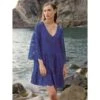 Tunikakleid Aus Baumwoll-Spitze ZAFFIRO Blau Von Chiara Fiorini -MAISON LEJABY Verkaufsgeschäft strandkleid dunkelblau cf1526 chiara fiorini 2