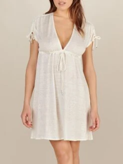 100% Leinen Strandtunika VOLCY 21 Von Pain De Sucre -MAISON LEJABY Verkaufsgeschäft strandkleid ecume volcy pain de sucre