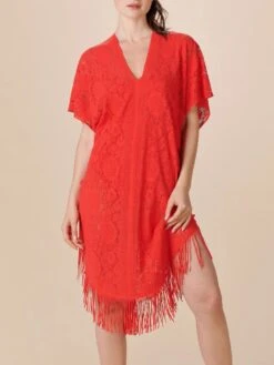 Spitze Strandtunika JESSE 20 Von Pain De Sucre 20 Spitze Strandtunika JESSE 20 Von Pain De Sucre -MAISON LEJABY Verkaufsgeschäft strandtunika jesse spitze leuchtend rot pain de sucre 1